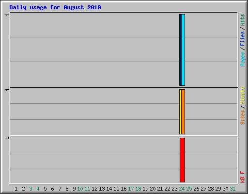 Daily usage for August 2019