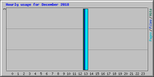 Hourly usage for December 2018