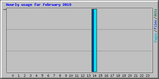 Hourly usage for February 2019