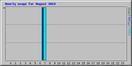 Hourly usage for August 2019