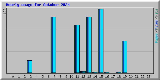 Hourly usage for October 2024