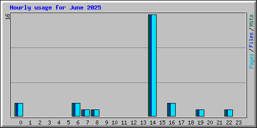 Hourly usage for June 2025