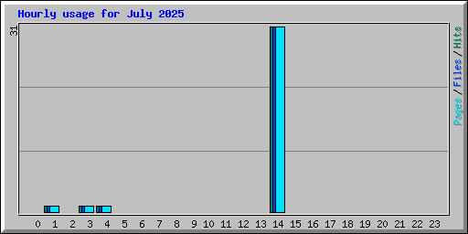 Hourly usage for July 2025