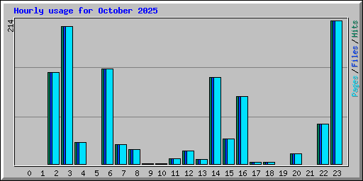 Hourly usage for October 2025